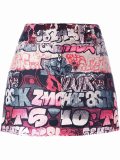 printed mini skirt