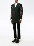 contrast sleeve blazer