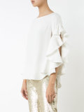 ruffled sleeves blouse