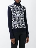 jacquard roll neck jumper