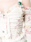 floral print ruched mini dress 