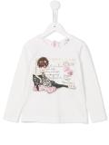 girl Paris print T-shirt