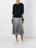 'Lamil'刺绣衣袖毛衣