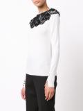 embellished neck jumper
