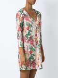 tropical print beach dress