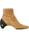 curved heel ankle boot