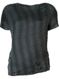 'Grid Pleats'T恤