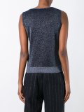 metallic effect knit top