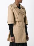 cropped sleeve trench coat