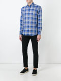 checked button-down shirt