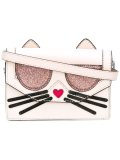 kitty embossed crossbody bag