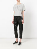cropped T-shirt with print
