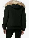 zipped hooded coat