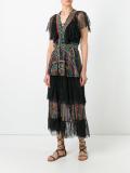 ruffled v-neck dress