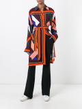 geometric print shirt dress
