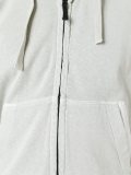 肘部饰有布贴拉链连帽夹克
