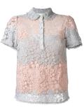 shortsleeved macramé polo top
