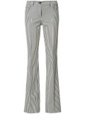 striped flared trousers 
