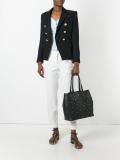 interwoven details tote 