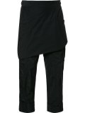 layered cropped trousers 