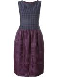 polka dot colour block shift dress