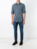 split-scale polka dots shirt
