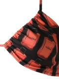 printed triangle bikini set