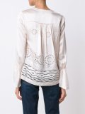 v-neck embroidered blouse 