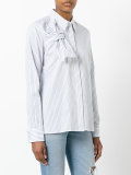 bow detail striped shirt