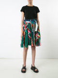 striped pleated skirt