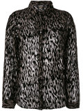 sheer animal print blouse