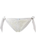 jacquard flower bikini bottom