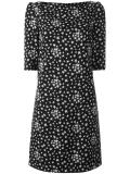 star print shift dress
