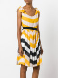 stripe pleated dress