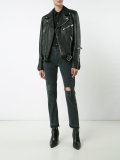 distressed straight-leg jeans 