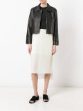 pleated front skirt