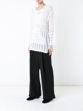 loose fit striped knit top