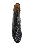 sequinned ankle boots