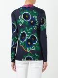 floral pattern buttoned cardigan
