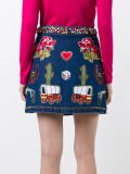 embellished A-line skirt