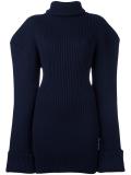structured shoulder knitted dress