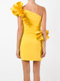 one shoulder rose dress