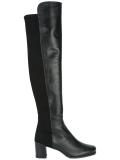 elasticated knee-length boots
