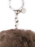 faux fur pom-pom keyring