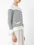 striped cupro insert cardigan