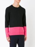 ribbed colour block jumper