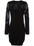 fishnet panel dress