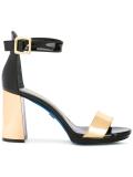 contrast heel sandals 