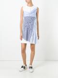 striped panel shift dress