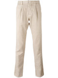 pleat detail tapered trousers